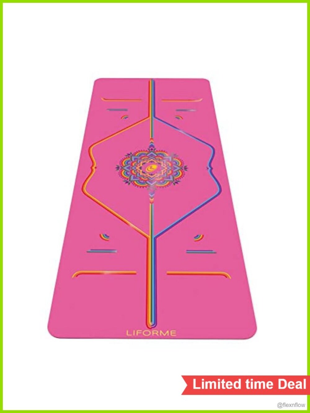 Eco-Friendly Yoga Mat with Alignment Guides - Non-Toxic, GripForMe